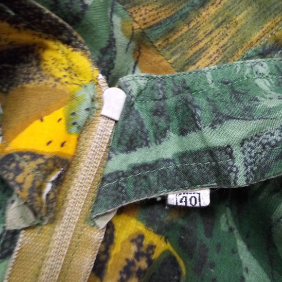 Vtg 80s Does 50s S Tiki Mini Wiggle Dress Aloha - Picture 7 of 7